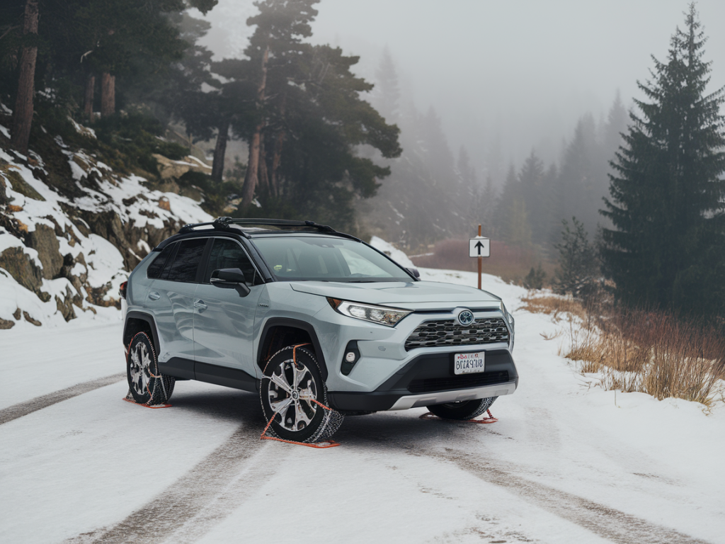Quels pneus choisir pour affronter l'hiver en montagne avec une toyota rav4 hybride: dimensions, indice de charge et conseils de montage