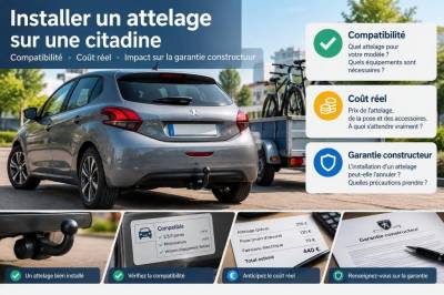 Installer un attelage sur une citadine: compatibilité, coût réel et impact sur la garantie constructeur