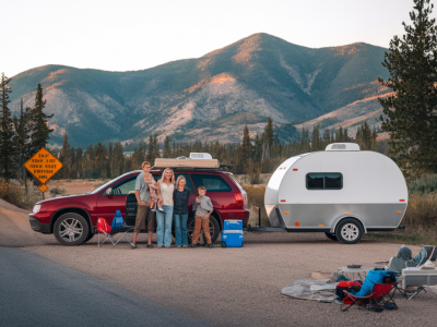 Voyage en famille avec une remorque: sécurité, charges et règles à connaître pour tracter légalement