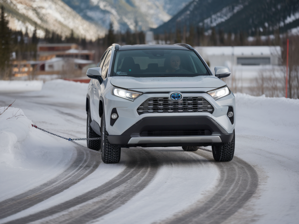 Kit neige, pneus hiver ou quatre saisons ? quel choix pour traverser les alpes en toyota rav4 hybride sans risque